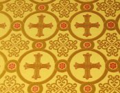 Коринф 1824 / 1824-BG желтый контур красный ш/з.