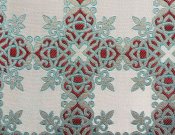 Сербский крест 1994 / 1994-ALDS бело-бордовый контур голубой.